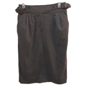 Maeve Dark Grey Polyester+Rayon Skirt Size 6